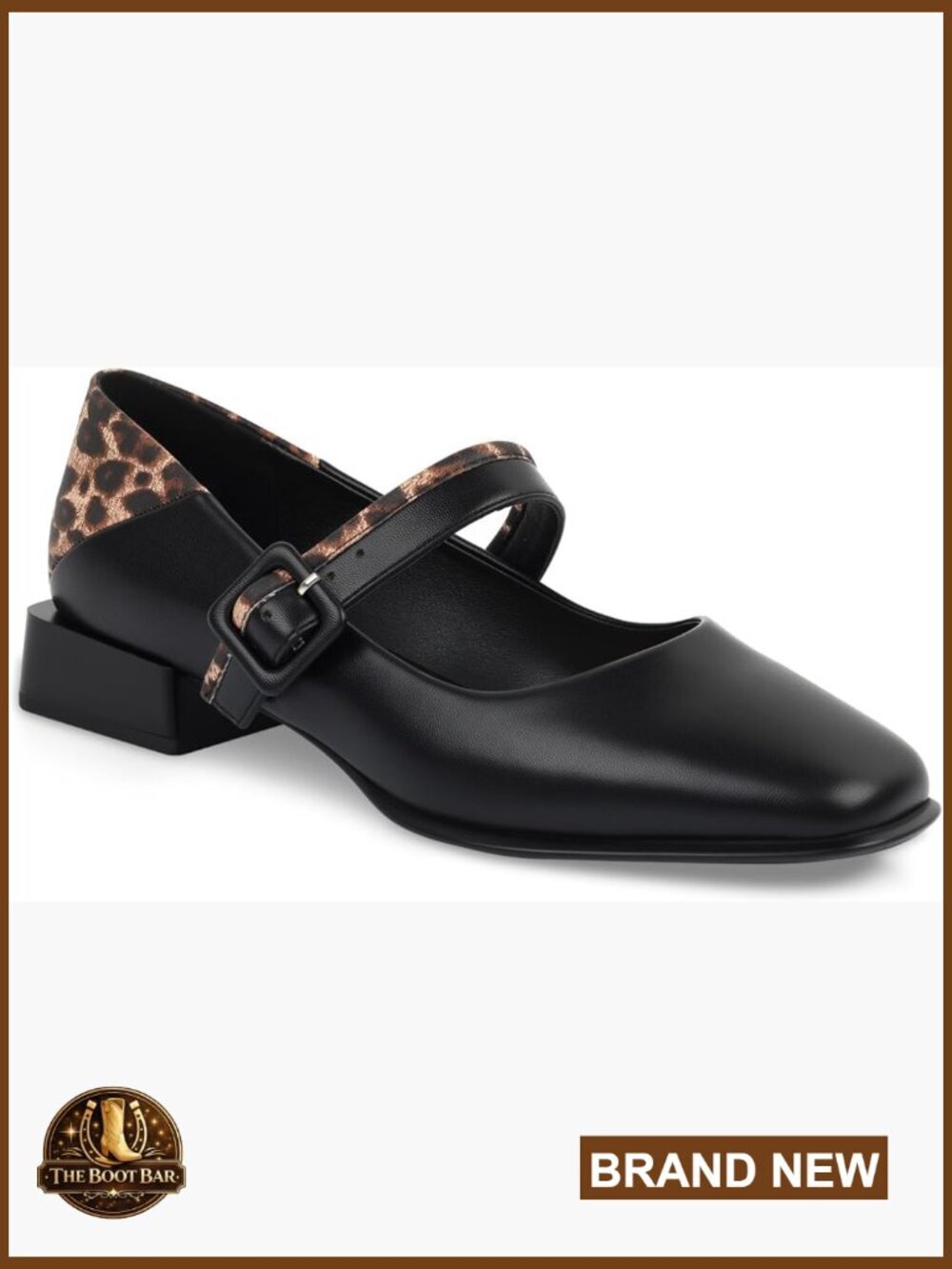 Dressy Mary Jane Pumps with Chunky Heel and Square Toe